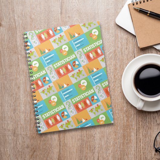 Iconisch ontwerp voor professionele statisticus notitieboek