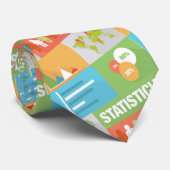 Iconisch ontwerp voor professionele statisticus stropdas (Opgerold)