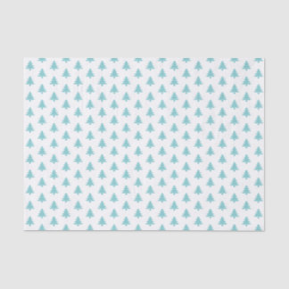 Iconisch patroon van Aqua/White-kerstboom Tissuepapier