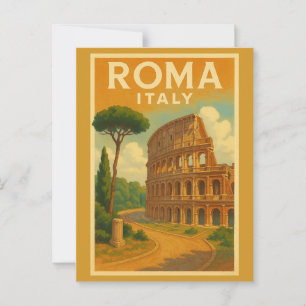 Iconisch Rome: Colosseum Vintage Travel Briefkaart