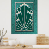 Iconisch vormgegeven art deco poster (Keuken)