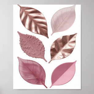 Iconisch Zilver LEAFY FASHION Citaat Design Poster