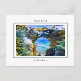 Iconische Arch Rock op Mackinac Island, MI Briefkaart