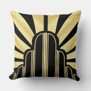 Iconische Art Deco-zonneschijnkussen. Kussen