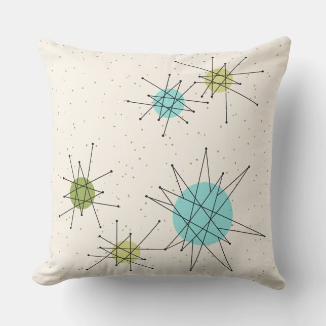 Iconische atoomStarbursts buiten Pillow Buitenkussen (Voorkant)