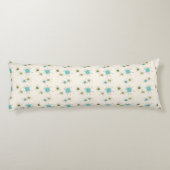 Iconische atoomstarbursts lichaam kussen (Achterkant)