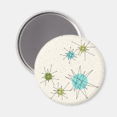 Iconische atoomstarbursts ronde magneet (Voorkant / Achterkant)