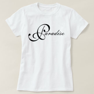 Iconische chic en minimale Paradise-script T-shirt