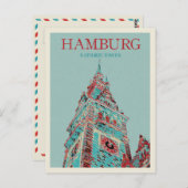 Iconische Duitse architectuur Hamburg City Hall To Briefkaart (Voorkant / Achterkant)