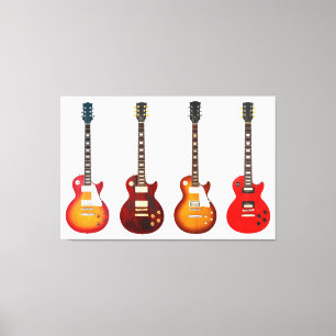 ICONISCHE ELEKTRISCHE GITAREN 40x60 Canvas Afdruk