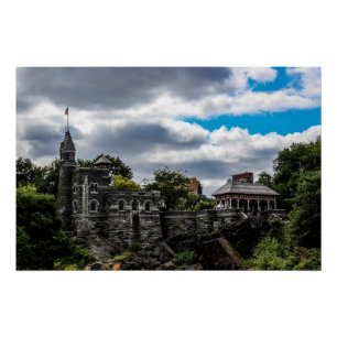 Iconische foto van Belvedere Castle in NYC Perfect Poster