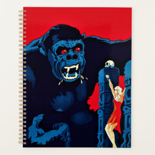 Iconische King Kong Reuzen Aap Monster Film Print Planner