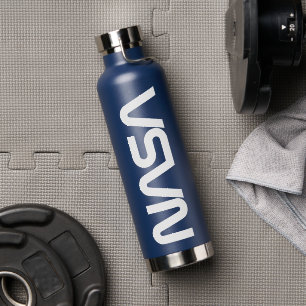 Iconische NASA Circa Night Sky Blue geïsoleerd Waterfles