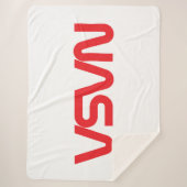 Iconische NASA Circa Sherpa Blanket (Rocket White) Sherpa Deken (Voorkant)