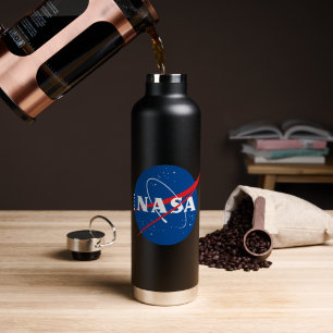 Iconische NASA Eclipse Zwart Geïsoleerd Waterfles