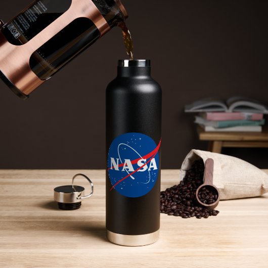 Iconische NASA Eclipse Zwart Geïsoleerd Waterfles (Koffie (Gedraaid)  )