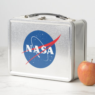 Iconische NASA metalen lunchbox (Mercury Grey)