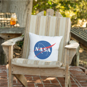 Iconische NASA Rocket White 16 "x 16" Gooi Buitenkussen
