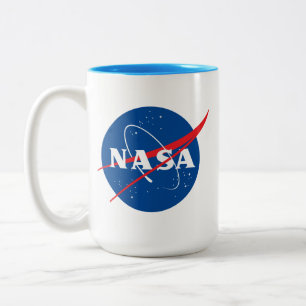 Iconische NASA Uranus Blue Trim Keramische Bistro  Tweekleurige Koffiemok