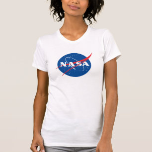 Iconische NASA Vrouwen Slim T-Shirt (Rocket White)