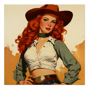 Iconische Old West Elegance: Wild West fluistert Perfect Poster