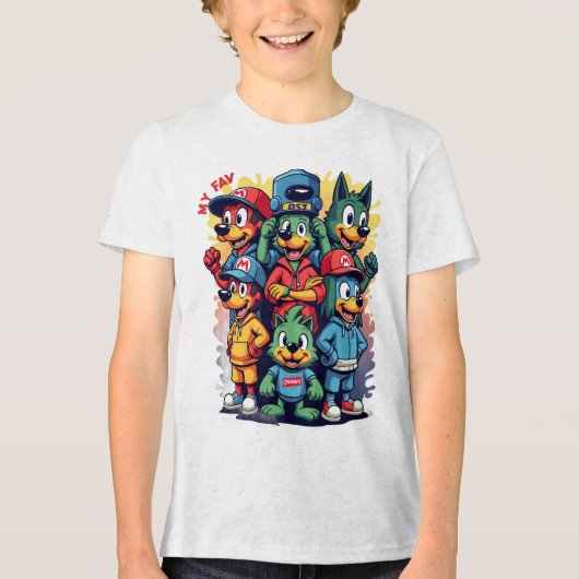 Iconische tekens Tri-Blend shirt (Voorkant)