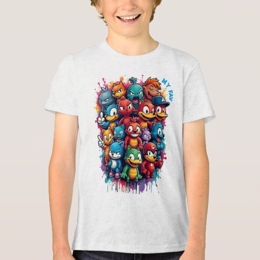 Iconische tekens Tri-Blend shirt (Voorkant)