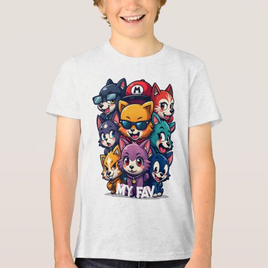 Iconische tekens Tri-Blend shirt (Voorkant)