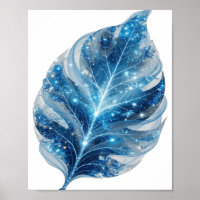 Iconische Zilveren BLAUWE STERREN OP EEN BLAD Aang