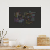 Iconografie Data Kunst - Abstract Poster (Keuken)