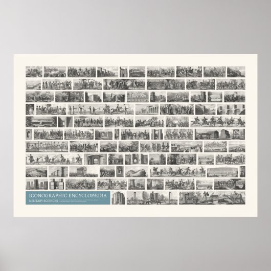 Iconografie - militaire wetenschappen poster (Voorkant)