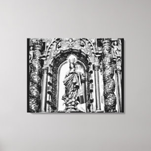 Iconografie Sevilla Black + White Canvas Afdruk