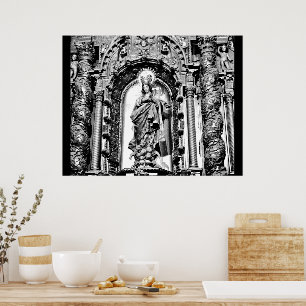Iconografie Sevilla Black + White Poster
