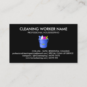 Icons Cute black Cute Cleaning Services Visitekaartje