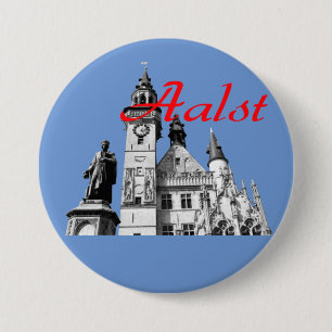 Icons van Aalst, België Souvenir Ronde Button 7,6 Cm