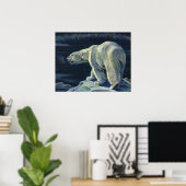 Icoon Poolbeer, Arctisch Marien Leven Dieren Poster (Thuiskantoor)