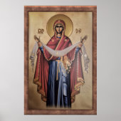 Icoon van de Maagd Maria Poster (Voorkant)