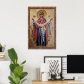 Icoon van de Maagd Maria Poster (Thuiskantoor)