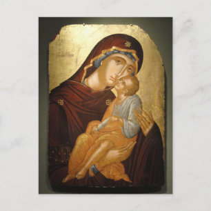 Icoon van de Moeder Gods en het Christuskind Briefkaart