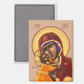 Icoon van de Moeder Gods Magneet (Voorkant / Achterkant)