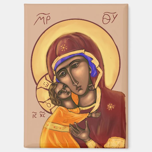 Icoon van de Moeder Gods Magneet (Voorkant)