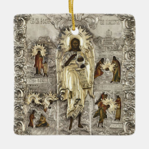 Icoon van Johannes de Doper, engel van de woestijn Keramisch Ornament