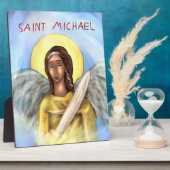 Icoon van Sint-Michaël Fotoplaat (Zijkant)
