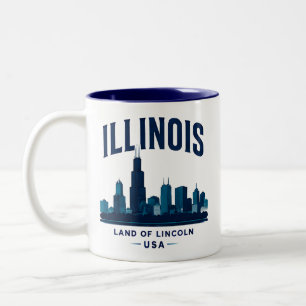 Icoonlandschappen van Illinois Tweekleurige Koffiemok