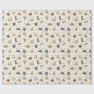 Icoonpatroon Western Vintage Cadeaupapier