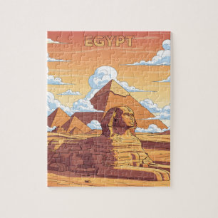 Icoonpiramides en sfinx van Egypte Legpuzzel