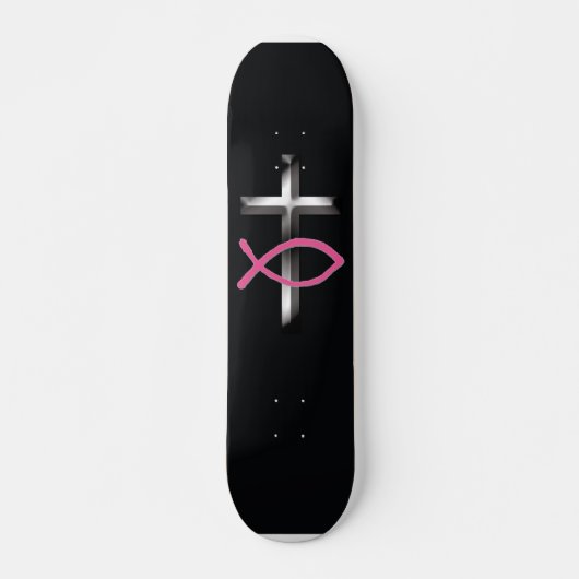 Icthus & Cross Skateboard (Voorkant)