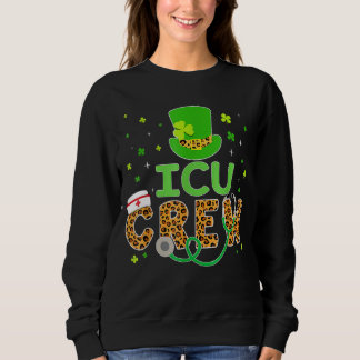 Icu Crew Nurselife Stethoscope Nursing St Patricks Trui