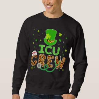 Icu Crew Nurselife Stethoscope Nursing St Patricks Trui