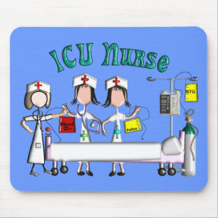 ICU Nurse-cadeautjes unieke 3D artistieke grafisch Muismat